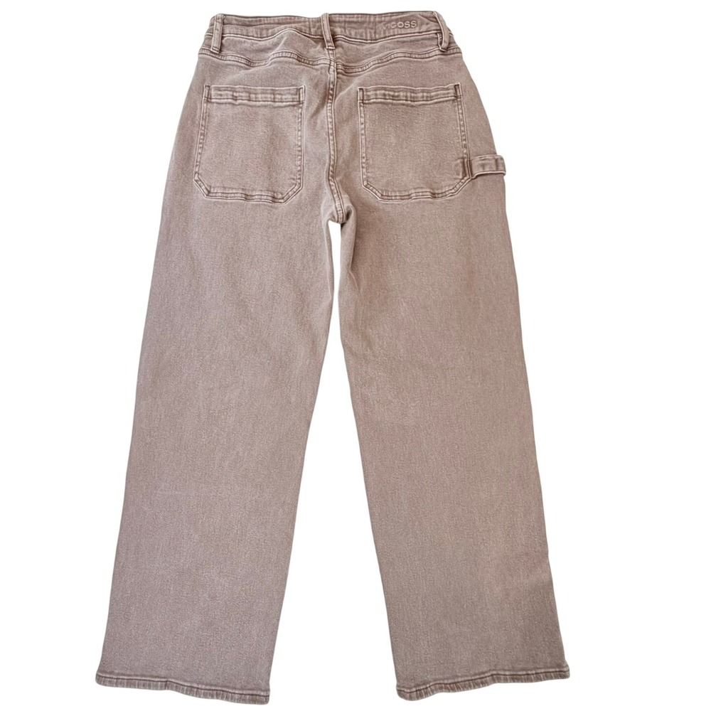 Vigoss Women's Carpenter Baggy Straight Jeans Size 27 Taupe Wide Leg Utility - Picture 2 of 13